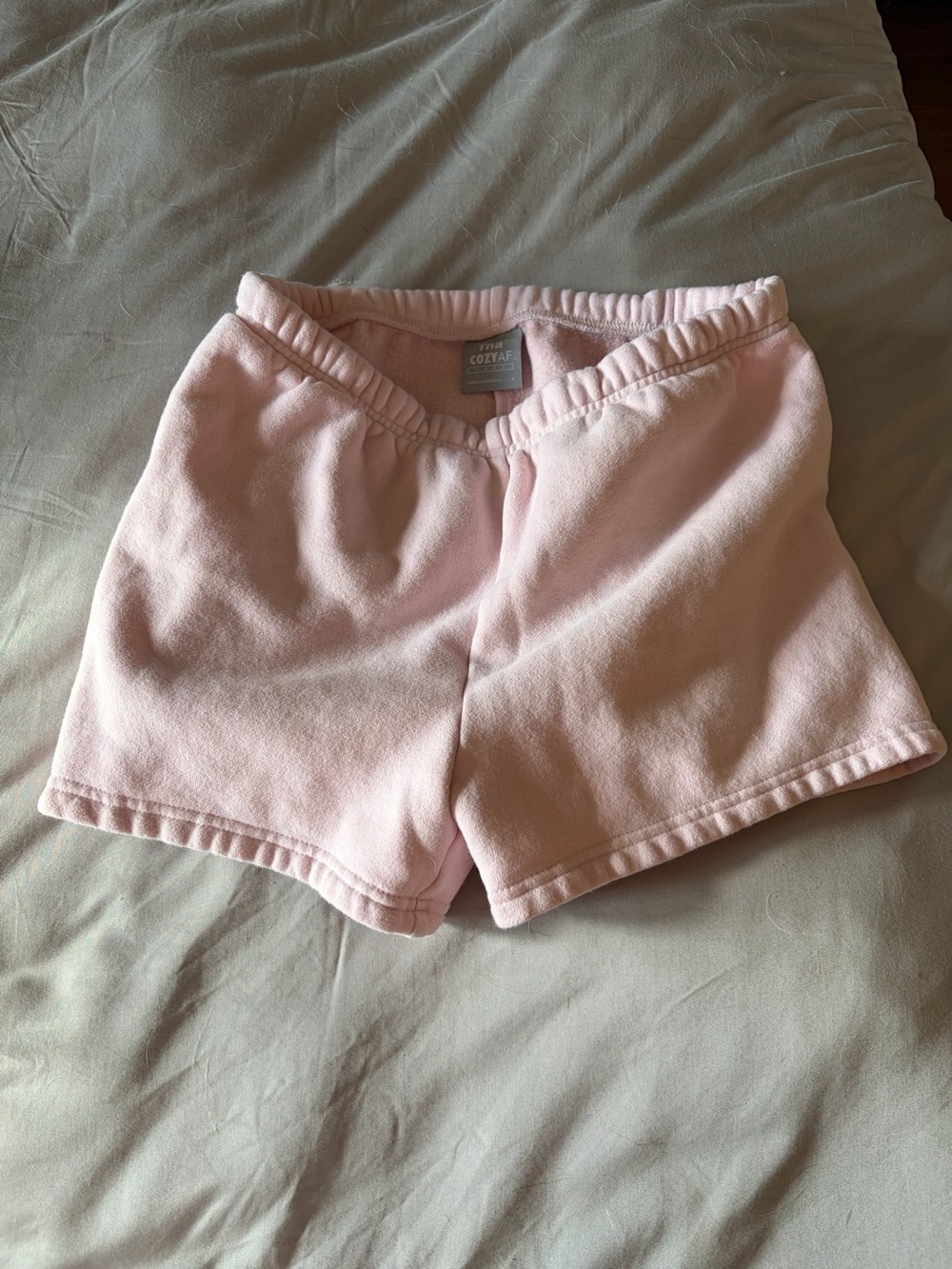 TNA Light Pink Cozy Fleece Athletic Shorts